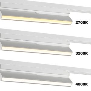 359750 PORT NT25 238 белый Светильник однофазный двухжильный трековый с переключ. цв. температуры IP20 LED 6W 180-265V 2700К/3200К/4000К EOS