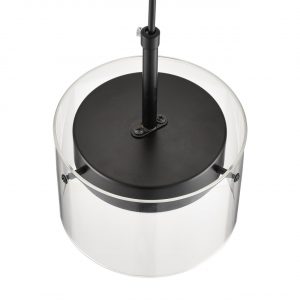 8232/1Y УЦЕНКА(НЕВОЗВРАТНЫЙ ТОВАР) COMFI LN25 000 черный/прозрачный, металл/стекло Подвес LED GX70 1*10W 220V NATALINA
