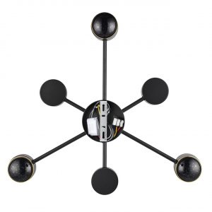8234/6C COMFI LN25 000 черный, металл/акрил Люстра потолочная GX53 LED 6*10W + LED-проектор 3*5W 2700К 220V VIRSAVA