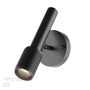 4238/1W HIGHTECH ODL21 321 черный/металл Настенный св-ник выкл на плафоне IP20 LED GU10 max 10W MEHARI