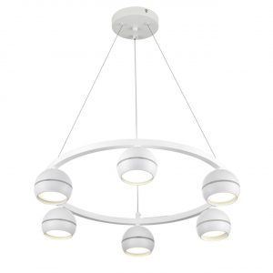 8254/6 COMFI LN26 246 белый, металл Светильник подвесной LED GX53 6*7W 220V LUAZANA