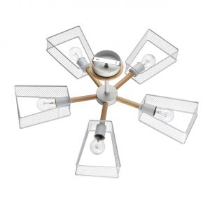 8246/5C COUNTY LN25 000 белый, металл/дерево Люстра потолочная Е27 5*60W 220V IRMA
