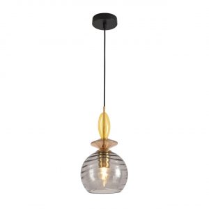 8299/1A MODERNI LN26 368 бронза/смоки/амбер/желтый, металл/стекло Подвес E27 1*40W 220V WALMA