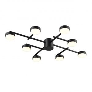 8186/8C COMFI LN26 247 черный, металл Люстра потолочная LED GX53 8*7W 220V DABRA
