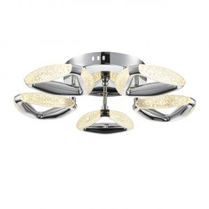 8239/5CL LEDIO LN25 000 хром, металл/пластик Люстра потолочная с ПДУ LED 65W 3000-6000K 220V RUANA