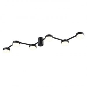 8187/6C COMFI LN26 249 черный, металл Люстра потолочная LED GX53 6*7W 220V SANATA