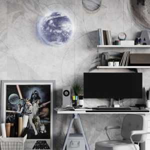 3085/ELN PALE SN 70 Светильник пластик/белый/синий LED 76Вт 3000/4000/6000K D480 IP43 CCT SPACE