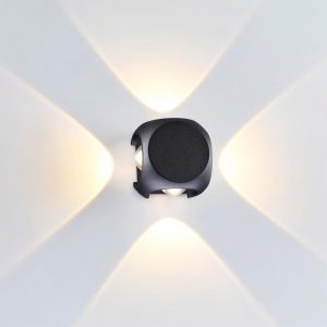 4222/8WL HIGHTECH ODL21 333 черн/металл Настенный светильник IP54 LED 8W 716Лм 3200K 70° MIKO
