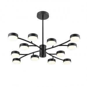 8117/12 COMFI LN26 235 черный, металл Люстра LED GX53 12*7W 220V TORINA