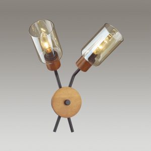 4492/2W COUNTY LN20 000 черный, дерево Бра E14 2*60W 220V FERN