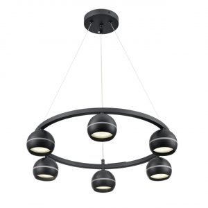 8242/6 COMFI LN26 245 черный металл Светильник подвесной LED GX53 6*7W 220V LUAZANA