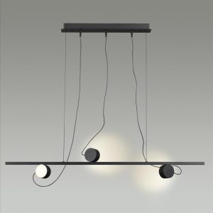 6600/21L HIGHTECH ODL23 000 черный/металл Подвесной светильник IP20 LED 21W 1590Лм плафоны на магните 3000K NERA