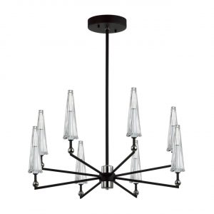 5429/39L MODERN ODL_EX24 000 черный матов./прозрачный/металл/стекло/акрил Люстра LED 39W 3000K 1330Лм FUNGO