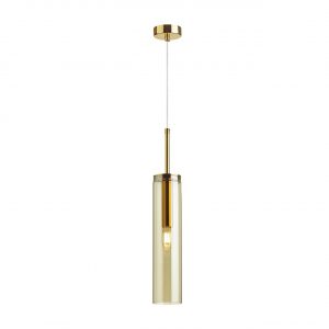4693/1 PENDANT ODL20 000 золотой/янтарный Подвес E14 1*40W KLUM