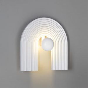 7197/6WL HIGHTECH ODL27 Настенный светильник металл/гипс/белый IP20 LED 6W 3000K 220-240V SUN GATE