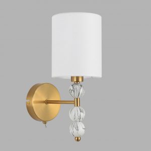 8441/1W MODERNI LN27 057 французское золото/белый металл  /текстиль Бра E14 40W 220V TORRY