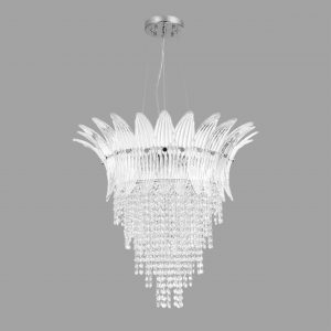 8433/7 ECLECTICO LN27 089  хром/прозрачный, металл/стекло/хрусталь Люстра подвесная  E14 7*40W 220V VERDY
